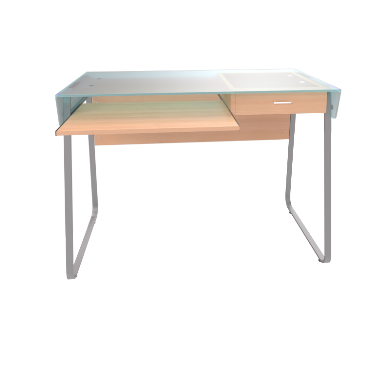 Xtech XTFCD197 Computer Desk Single Leve l w/Glass Top