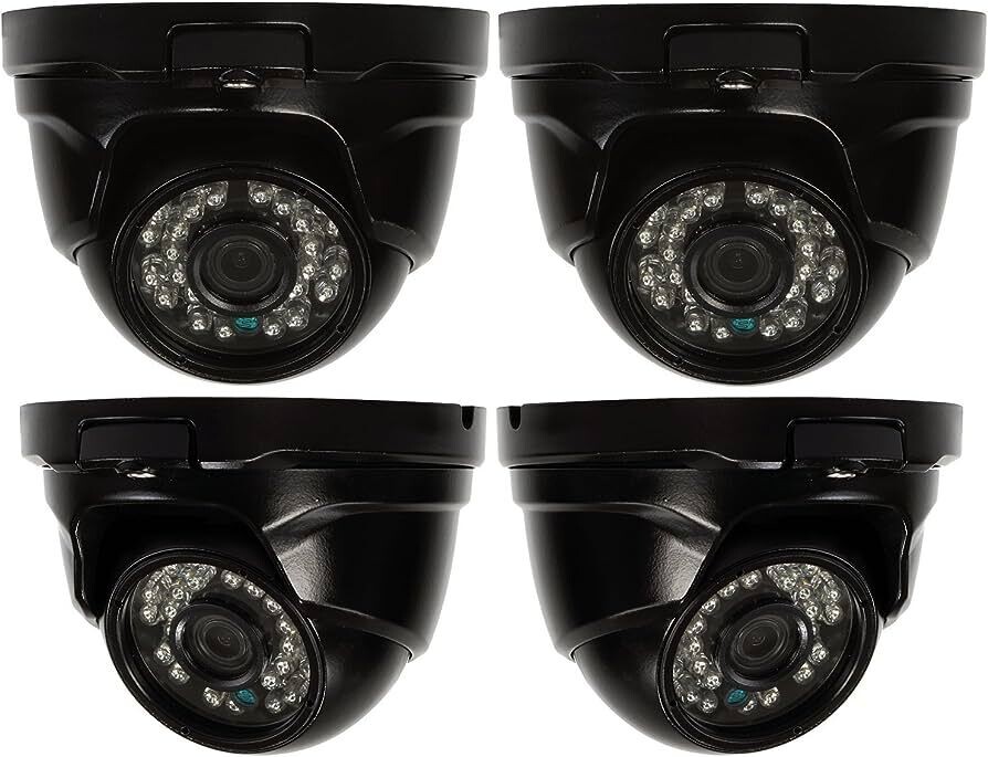 Q-See Home 1080P Analog HD Add-On Dome Surveillance Camera 4 Pack