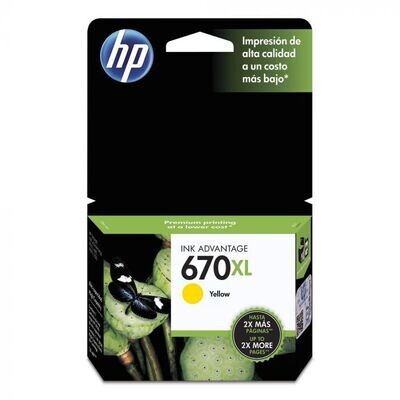 HP 670 XL Yellow Original Ink Cartridge