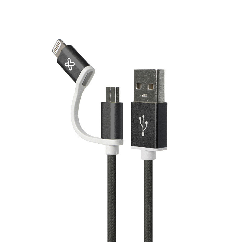 Klip Xtreme KAC-210 2 in 1 Lightning &amp; Micro USB cable