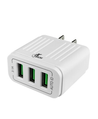 Xtech XTC-203 - Wall Charger, 3 Ports, Up to 15W