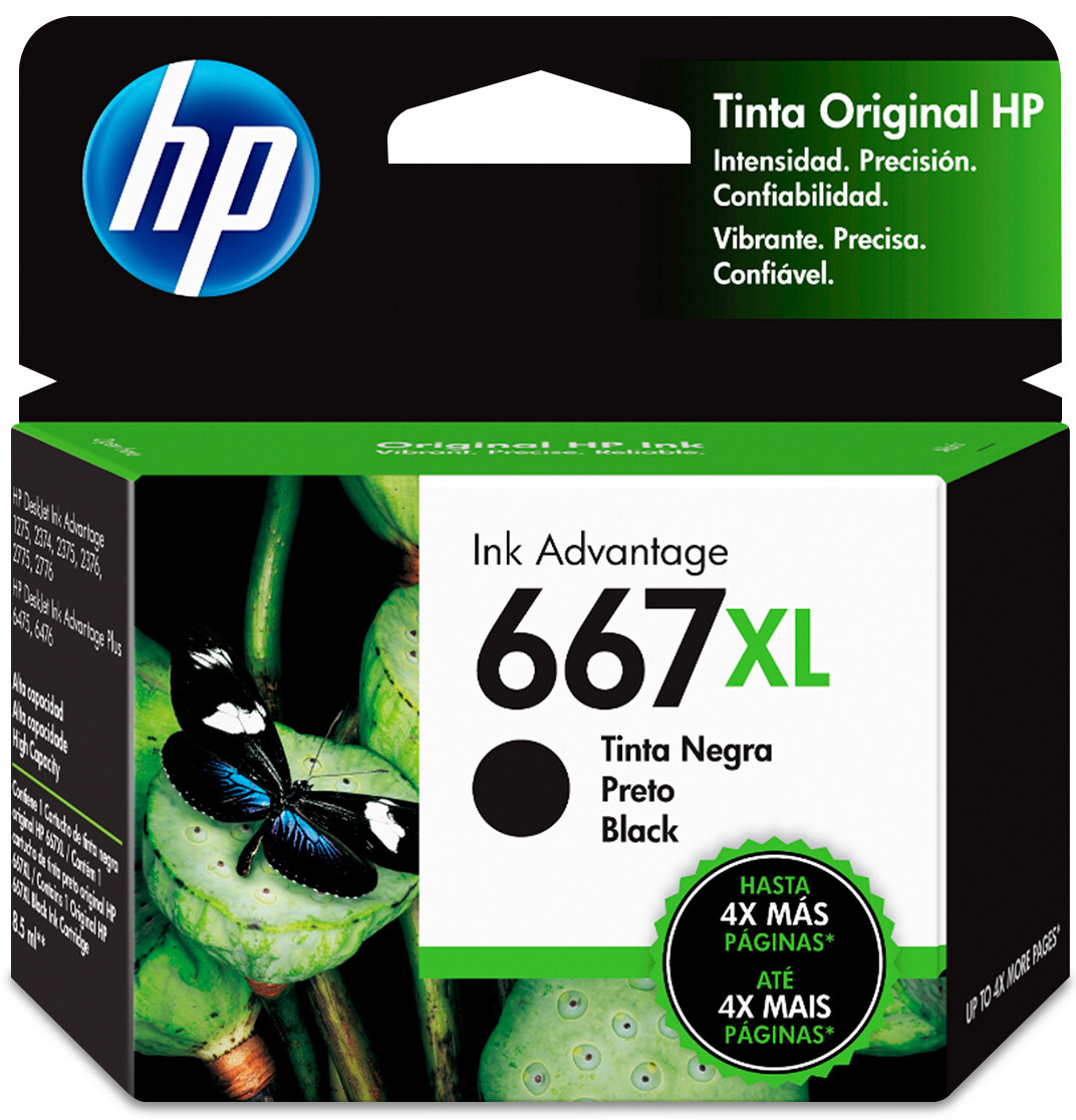 HP 667 XL High Yield Black Original Ink Cartridge