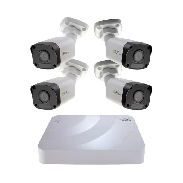 Q-See 8 Channel 5MP IP HD NVR with 2TB HDD and 4x 5MP IP Bullet Cameras