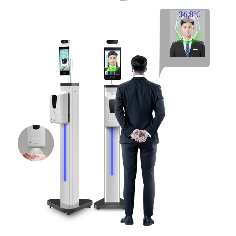 Infrared Temperature Measurement &amp; Hand Sanitization Station with NFC Tracking