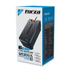 Forza FVR-1221USB (1200VA/600W) Automatic Voltage Regulator 8 Outlet/2 USB