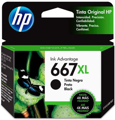 HP 667 XL High Yield Black Original Ink Cartridge