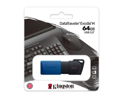 Kingston DataTraveler Exodia M 64GB USB 3.2 Flash Drive
