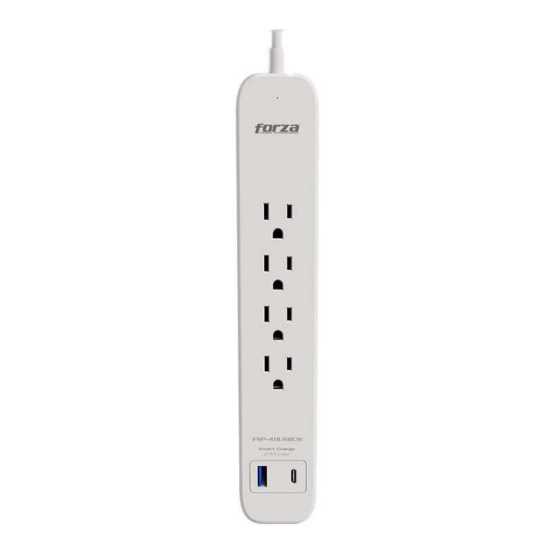 Forza FSP-411USBCW Surge Protector (1000J/1625W) 4 Outlet