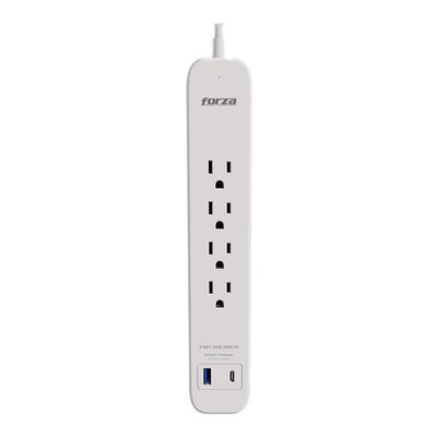 Forza FSP-411USBCW Surge Protector (1000J/1625W) 4 Outlet