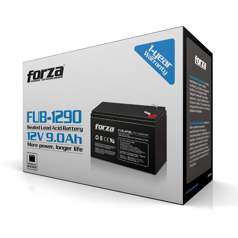 Forza FUB-1290 12V 9Ah F1 Replacement Battery