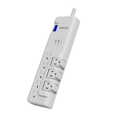 Forza FSP-821RUSBCW Surge Protector (2200J/1625W) 8 Outlet
