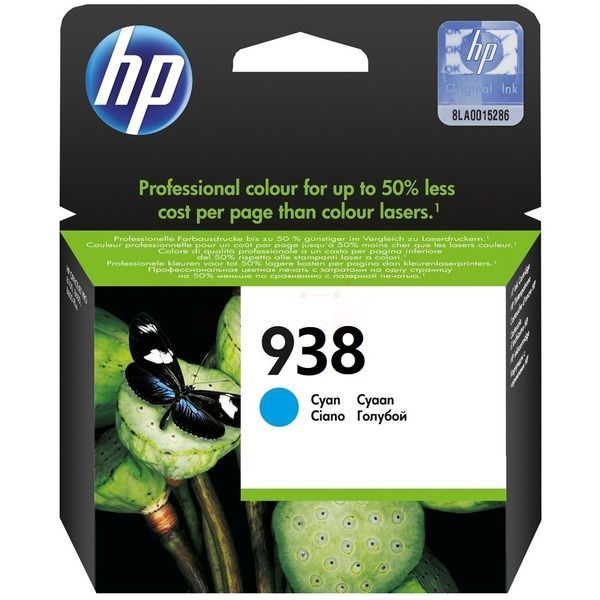 HP 938 Cyan Original Ink Cartridge