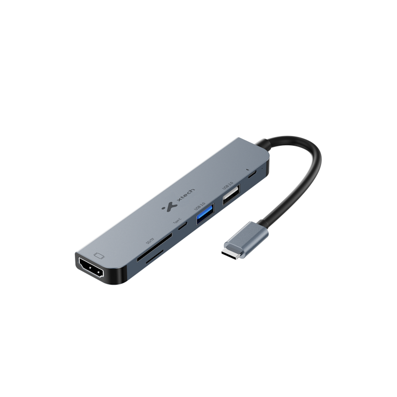 Xtech XTC-571 USB C 7-in-1 Multiport Adapter