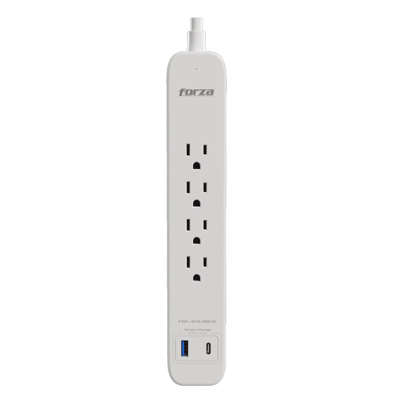 Forza FSP-451USBCW Surge Protector (500J/1625W) 4 Outlet