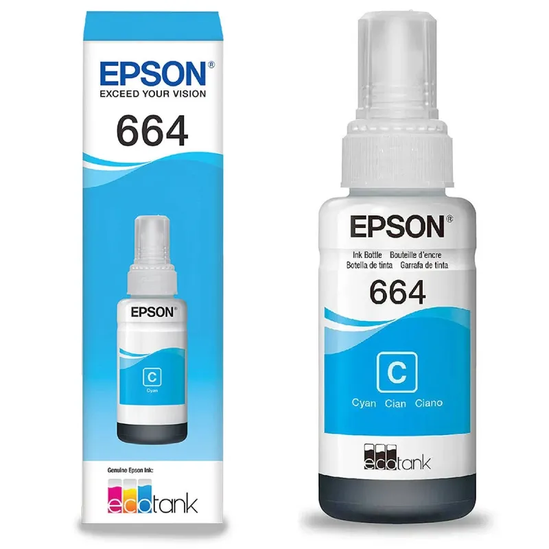 Epson 664 Cyan Genuine Ink Bottle