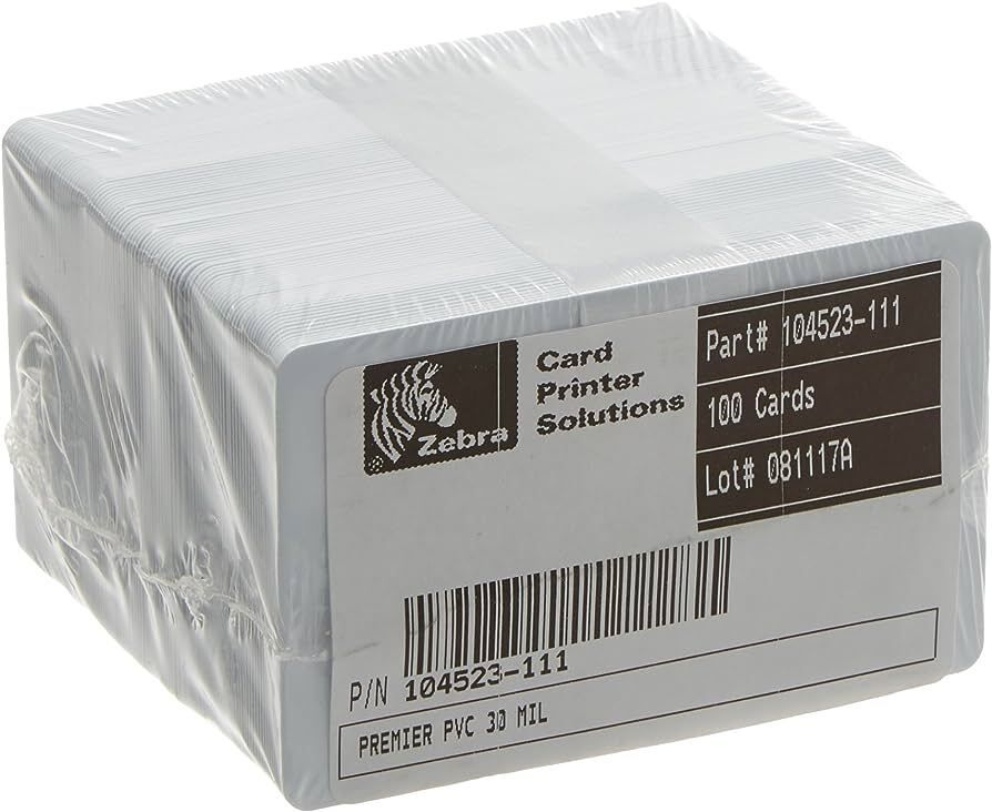 Zebra Premier PVC ID Card #104523-111 (500pk)