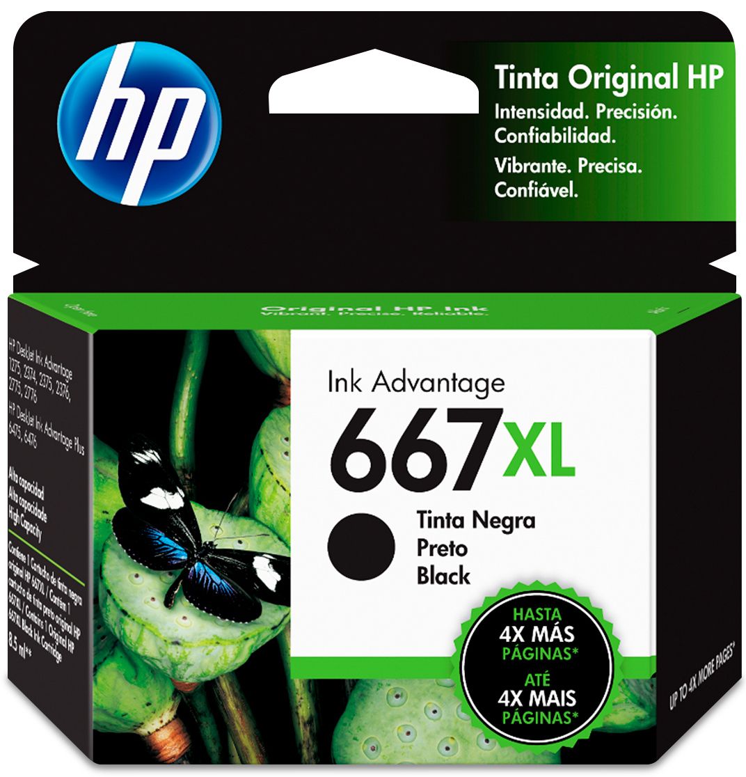 HP 667 XL High Yield Black Original Ink Cartridge