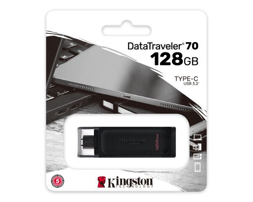 Kingston DataTraveler 70 128GB USB-C 3.2 Flash Drive