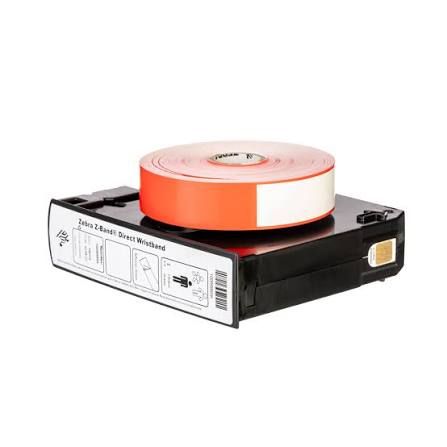 Zebra Z-Band Wristband Cartridge PK, 1"x10" (Box of 6 Cartridge) 350 Wristbands per Cartridge