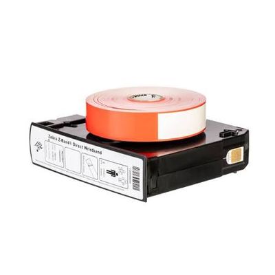 Zebra Z-Band Wristband Cartridge PK, 1"x10" (Box of 6 Cartridge) 350 Wristbands per Cartridge