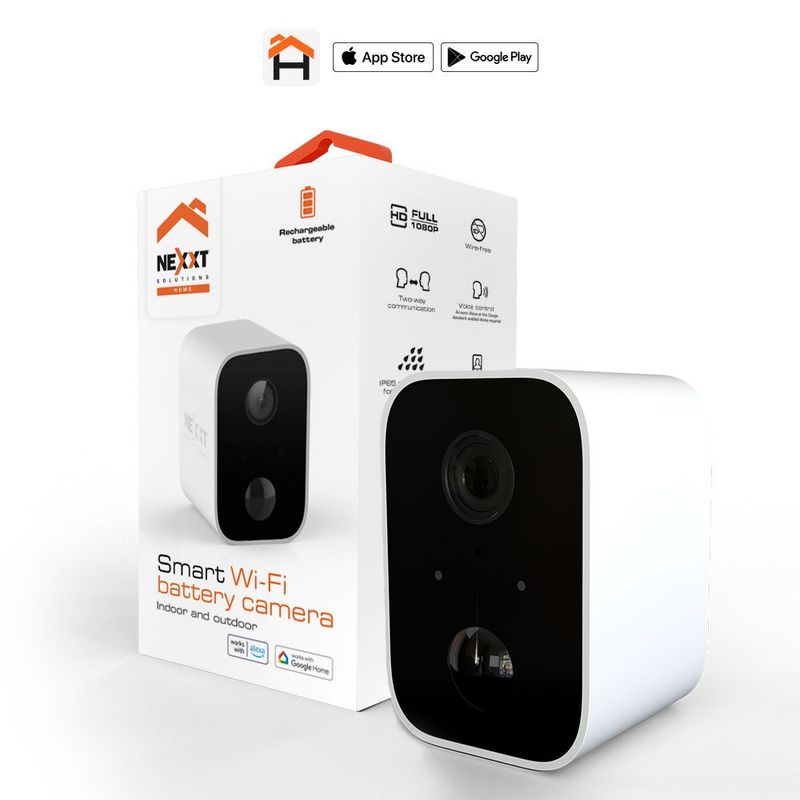 Nexxt NHC-O640 Smart Home Wi-Fi Battery Indoor &amp; Outdoor Camera
