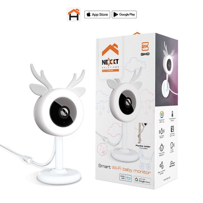 Nexxt NHC-B100 Smart Home Wi-Fi Baby Monitor Camera