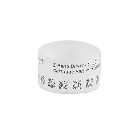 Zebra 1"x7" Z-Band Ultrasoft Wristband 10015357K (1500 Labels) (Zebra HC100/ZD510-HC Wristband Printer)