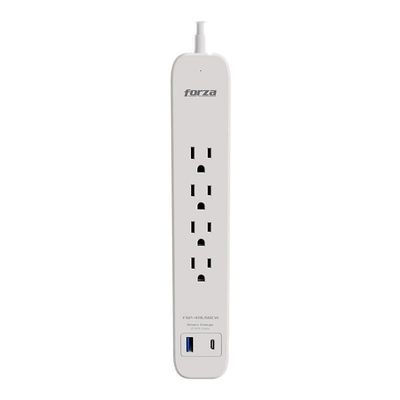 Forza FSP-411USBCW Surge Protector (1000J/1625W) 4 Outlet