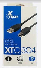 Xtech XTC-304 2.0 15ft USB Printer Cable