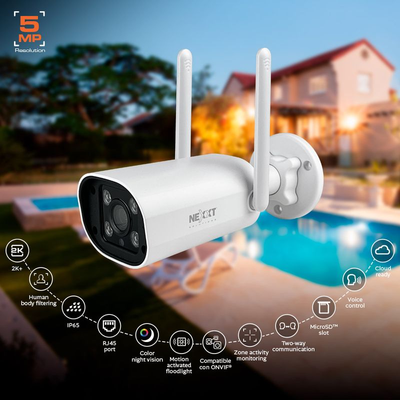 Nexxt NHC-OF10 Smart Home Wi-Fi Outdoor Wired Camera