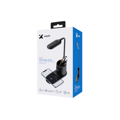 Xtech XTA-701 LED Desk Lamp w/ Pen holder &amp; Wls charging pad 15w
