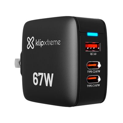Klip Xtreme PowerWall KMC-500 (67W) 3-Port Wall Charger Adapter