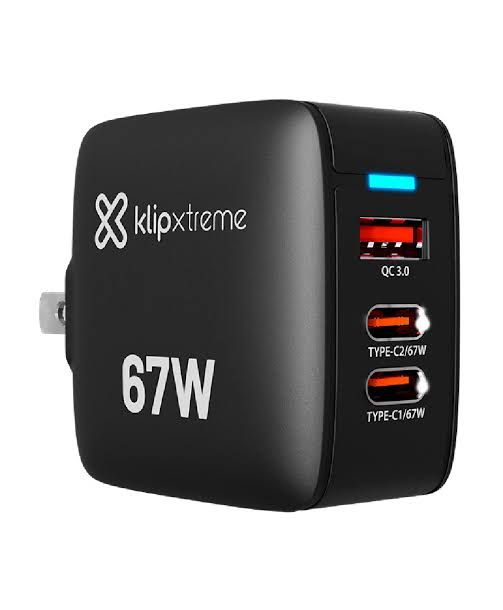 Klip Xtreme PowerWall KMC-500 (67W) 3-Port Wall Charger Adapter
