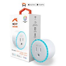 Nexxt NHP-S610 Smart Home Wi-Fi Single Plug w/ RGB Light