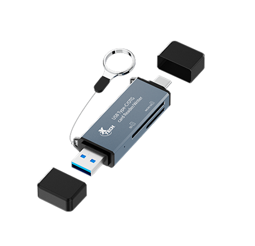 Xtech XTC-580 2-in-1 USB-C / USB 3.0 OTG Card Reader