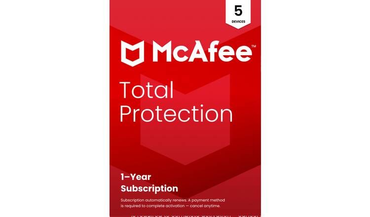 McAfee Total Protection Anti-Virus License 1 Year (5 User)