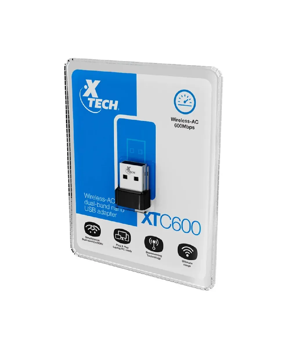 Xtech XTC-600 Wls AC Dual-Band Nano USB Adapter