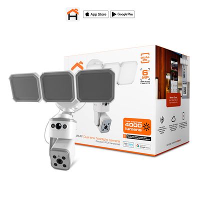 Nexxt NHC-FP50DL Smart Home Wi-Fi Dual Lens Floodlight Camera