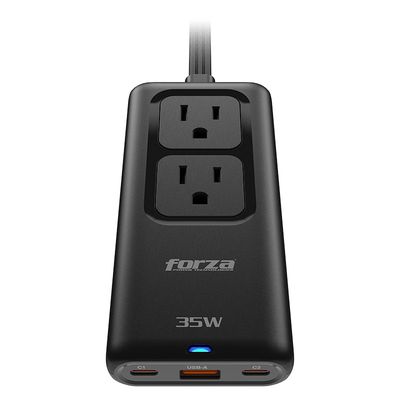 Forza PS-235USBC 35W GaN Fast Charger w/ ACPower Strip (1250W)