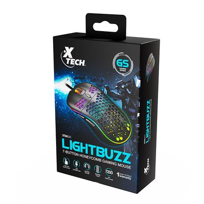 Xtech XTM-620 Lightbuzz Honeycomb Wired Gaming Mouse