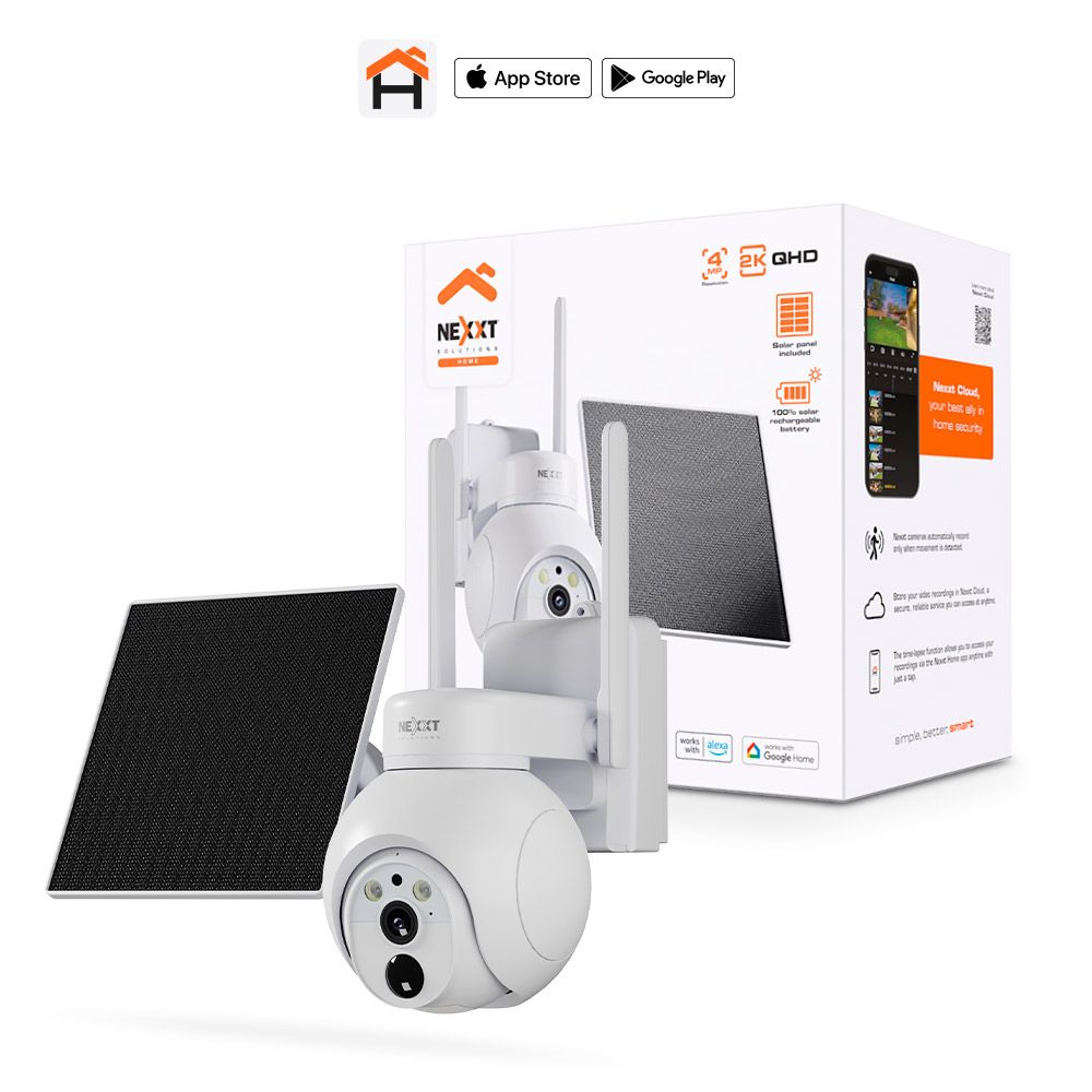 Nexxt NHC-OP40SL Smart Home PTZ Outdoor Camera w/ Solar Panel (Nano Sim only)