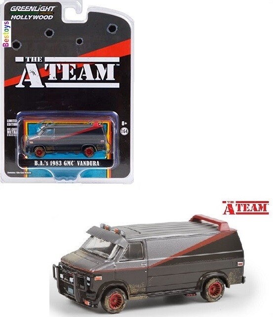 Greenlight Diecast Model Car Hollywood GMC Vandura 1983 BA A Team TV Movie 1/64 scale