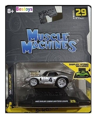 Maisto Muscle Machines Diecast Model Car Shelby Cobra Daytona Coupe 1965 No 4 1/64 scale