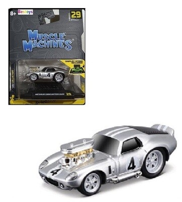 Maisto Muscle Machines Diecast Model Car Shelby Cobra Daytona Coupe 1965 No 4 1/64 scale
