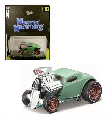 Maisto Muscle Machines Model Car Ford 3 window Coupe 1933 1/64 scale