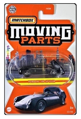 Matchbox Diecast Model Car Moving Parts Porsche 550 Spyder 1/64 scale new in pack