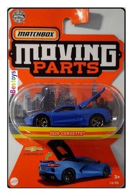Matchbox Diecast Model Car Moving Parts Chevy Chevrolet Corvette 2020 1/64 scale new in pack