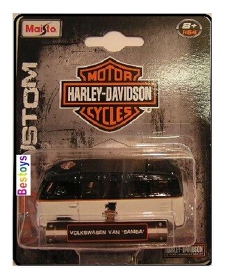 Maisto Diecast Model Car Harley Davidson Series VW Volkswagen Kombi Samba Bus 1/64 scale