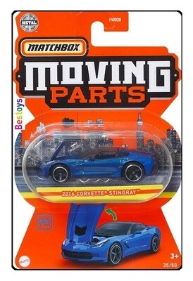 Matchbox Diecast Model Car Moving Parts Chevy Chevrolet Corvette Stingray 2016 1/64 scale new in pack