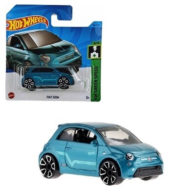 Hotwheels Hot Wheels Diecast Model Car 2022 144 / 250 Fiat 500 E 500E Green Speed new in pack